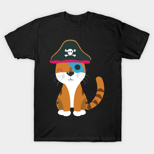 Pirate cat T-Shirt by Manbex